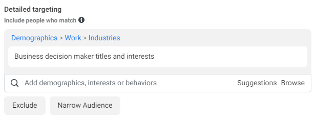 Business Decision Makers titles and interests